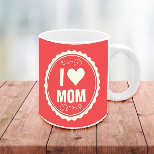 Κούπα με φράση "I LOVE MOM"